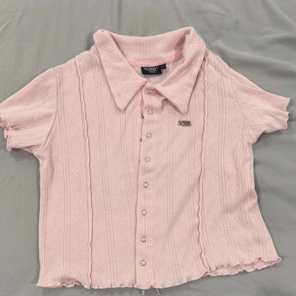 Elegant Light Pink Button Down Shirt - Picture 1 of 1